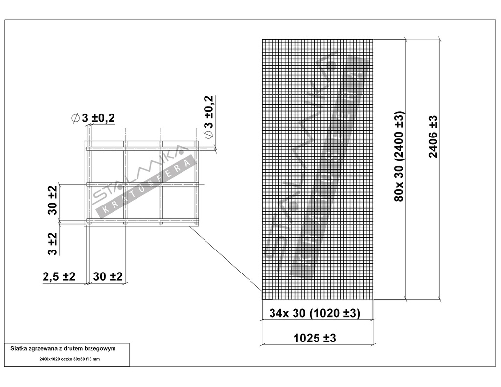 Kratosfera-siatka-zgrzewana-z-drutem-brzegowym-2400x1020-30x30x3-rysunek-techniczny