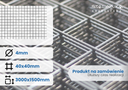 SIATKA ZGRZEWANA [bez drutu brzegowego, 3000x1500, 40x40x4, stalowa]