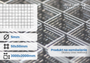 [001626-SZS-O-D3000-S2000-D50-S50-G5-ST] SIATKA ZGRZEWANA [bez drutu brzegowego, 3000x2000, 50x50x5, stalowa]