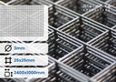 SIATKA ZGRZEWANA [z drutem brzegowym, 2400x1000, 25x25x3, Stalowa]