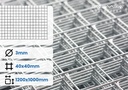 [000371-SZS-ZDBM-D1200-S1000-OD40-OS40-GD3-OO] SIATKA ZGRZEWANA [z drutem brzegowym (możliwy brak z jednej strony), 1200x1000, 40x40x3, Ocynk Ogniowy]