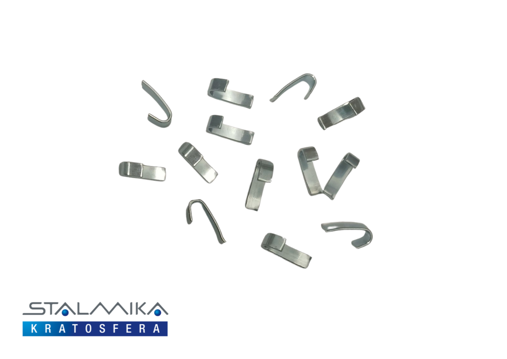 Blaszki zaciskowe do łączenia siatek zgrzewanych - fi 4 mm (opakowanie 50 szt.)