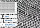 [007914-SZS-Z-D2400-S1000-D20-S40-G3-ST] SIATKA ZGRZEWANA [z drutem brzegowym, 2400x1000, 20x40x3, Stalowa]