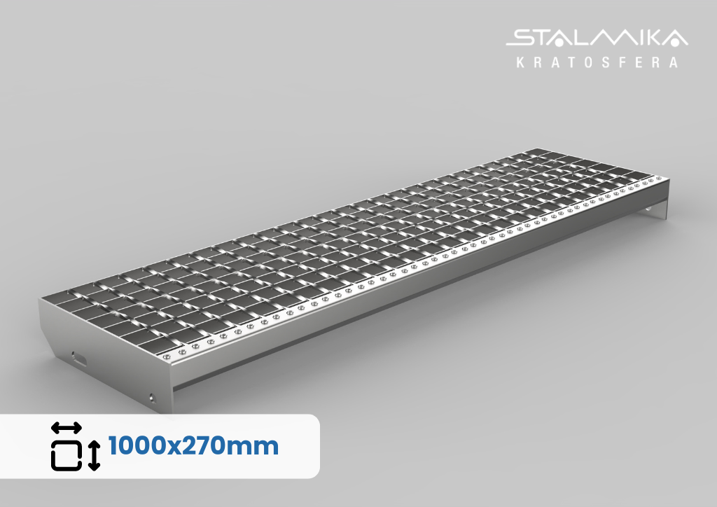 [013446-SOZ-L1000-B270-a34-b38-S30-G2] STOPIEŃ ZGRZEWANY OCYNKOWANY [obramowany, 1000x270, 34x38, 30x2]